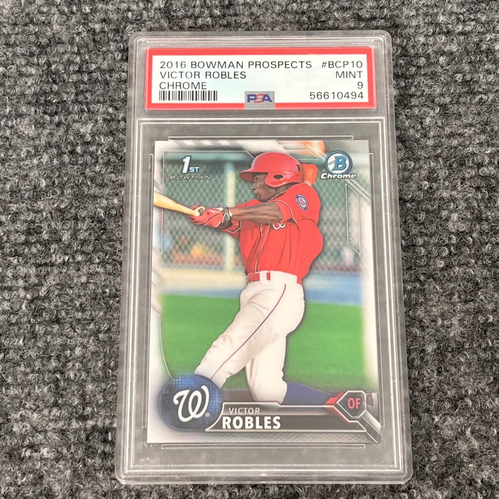 2016 Bowman Chrome Prospects Victor Robles 1st Bowman BCP10 PSA 9 Mint Nationals
